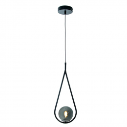 PENDENTE PINGO PRETO E FUME (D)18CM (A)30CM 1XG9 25W - TR001B