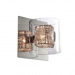 ARANDELA RAVEL CROMADO E TRANSPARENTE (C)15CM (L)13CM (A)13CM 1XG9 40W - HO110A