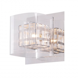 ARANDELA RAVEL CROMADO E TRANSPARENTE (C)15CM (L)16CM (A)16CM 1XG9 40W - HO110B
