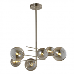 PENDENTE RIO NICKEL E FUME (D)84CM (A)90CM 6XG9 150W - RZ002