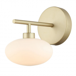 ARANDELA SAMBA DOURADO E BRANCO (C)14CM (L)18.5CM (A)20CM 1XG9 25W - HL013
