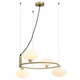 PENDENTE SAMBA DOURADO E BRANCO (D)41.5CM (A)22CM 4XG9 100W - HL012S
