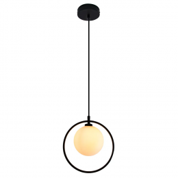 PENDENTE SFERA PRETO (D)26CM (A)3CM 5X5W G9