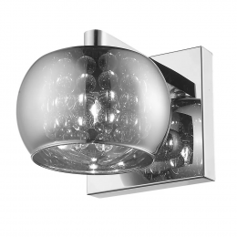 ARANDELA SOHO CROMADO E TRANSP (C)16CM (L)13CM (A)12CM 1XG9 25W - HO7616CR