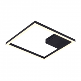 PLAFON DE SOBREPOR TEC PRETO (C)40CM (L)40CM (A)4CM 1X30W 3000K 1790LM - GD014B