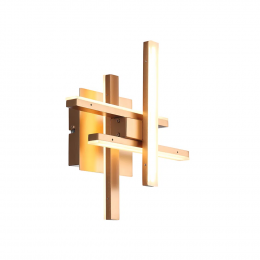 ARANDELA TOM DOURADO (C)26CM (L)26CM (A)12CM 1X20W 3000K 600LM - LR002