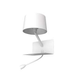 ARANDELA TUTI BRANCO E BEGE (C)26CM (L)35CM (A)36CM 1XE27 + LED 43W - ML011W