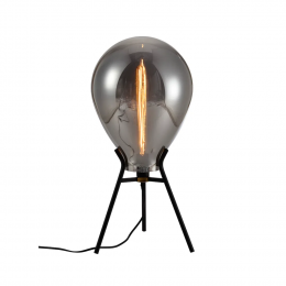ABAJUR CAJU PRETO E CROMADO (D)30CM (A)58CM 1XE27 40W - RZ003