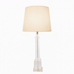 BASE PARA ABAJUR CLASSIC CROMADO E TRANSPARENTE (C)14CM (L)14CM (A)65CM 1XE27 40W - XL1155