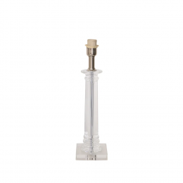 BASE PARA ABAJUR CLASSIC CROMADO E TRANSPARENTE (C)13CM (L)13CM (A)49CM 1XE27 40W - XL1206