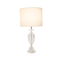 BASE PARA ABAJUR CLASSIC CROMADO E TRANSPARENTE (D)15CM (A)55CM 1XE27 40W - XL1210