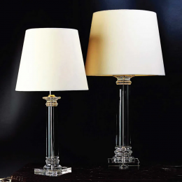 BASE PARA ABAJUR CLASSIC CROMADO E TRANSPARENTE (C)16CM (L)16CM (A)58CM 1XE27 40W - XL1205