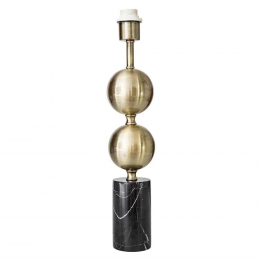 BASE PARA ABAJUR DI BRONZE E PRETO (D)10CM (A)50CM 1XE27 40W - GL011