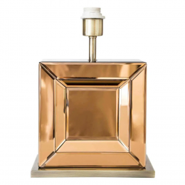 BASE PARA ABAJUR ESPELHO BRONZE E BRONZE (C)25CM (L)12CM (A)35CM 1XE27 40W - GL010G