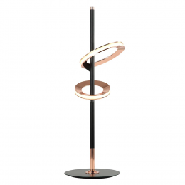 ABAJUR GINGA ROSE GOLD E PRETO (D)20CM (A)60CM 4,3W + 6,1W 3000K 520LM - BB013