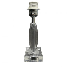 BASE PARA ABAJUR KRISTALO CROMADO E TRANSPARENTE (C)8CM (L)8CM (A)27CM 1XE27 40W - XL003