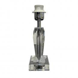 BASE PARA ABAJUR KRISTALO CROMADO E TRANSPARENTE (C)8CM (L)8CM (A)27CM 1XE27 40W - XL002