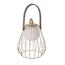 ABAJUR LAMP DOURADO E BRANCO (D)18CM (A)22CM 1XG9 40W - ML001G
