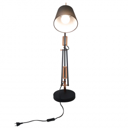 ABAJUR SCOPE COBRE E PRETO (D)15CM (A)72CM 1XE27 40W - ABAJUR SCOPE COBRE E PRETO (D)15CM (A)72CM 1XE27 40W