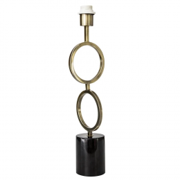 BASE PARA ABAJUR TARSILA DOURADO E PRETO (C)14CM (L)14CM (A)55.5CM 1XE27 40W - GL008
