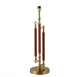 BASE PARA ABAJUR VENETO DOURADO E MARROM (D)17CM (A)58.5CM 1XE27 40W - MI009