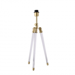 BASE PARA ABAJUR VENETO DOURADO E TRANSPARENTE (C)29.5CM (L)25.5CM (A)59.5CM 1XE27 40W - MI006