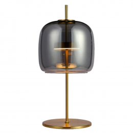 ABAJUR MIA DOURADO E FUME (D)26CM (A)56CM 1X1W 3000K 300LM LED