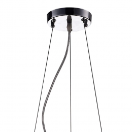 PENDENTE / PLAFON SOHO CROMADO E TRANSPARENTE E AMBAR (D)60CM (A)28CM 9XG9 225W - PD006AM