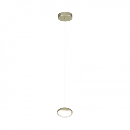 PENDENTE LUDIQUE DOURADO E TRANSPARENTE E BRANCO (D)10CM (A)6CM 1X5W 3000K - EG006