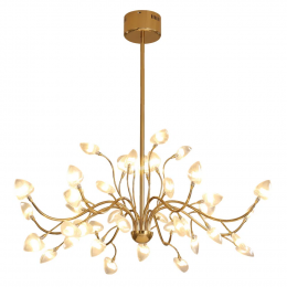 PENDENTE TSUKI BRONZE E TRANSPARENTE (D)97CM (A)48CM 40X1.5W 3000K 6000LM - BB009L
