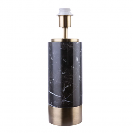 BASE PARA ABAJUR MARMO DOURADO E PRETO (D)12CM (A)39CM 1XE27 40W - GL001GB