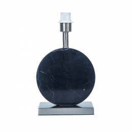BASE PARA ABAJUR BIAGIO NIQUELADO E PRETO (D)22CM (L)12CM (A)37CM 1XE27 40W - GL016BN
