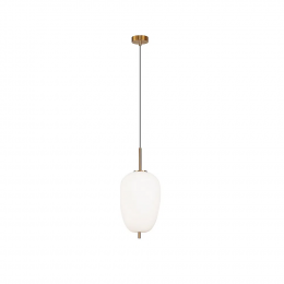 PENDENTE TRES DOURADO E BRANCO (D)27CM (A)59.5CM 1XE27 40W - HC015G