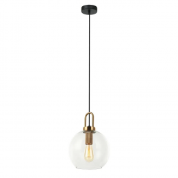 PENDENTE GURI BRONZE E PRETO E TRANSPARENTE (D)25CM (A)23CM 1XE27 40W - HL007