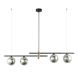 PENDENTE BAMBU PRETO (C)98CM (L)23CM (A)16.5CM 4XG9 100W - HL017LB