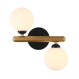 Arandela Bambu Preto E Bronze (D)0Cm (C)24Cm (L)15Cm (A)27Cm 2X25W 0Lm G9 - HL022WB