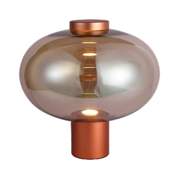 ABAJUR MIRAGE COBRE E CHAMPANHE (D)36CM (A)35CM 1X1W 3000K 300LM LED