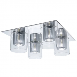 PLAFON EM ALUM/VIDRO 41CMX15CMX41CM  4XG9 - CR/TR