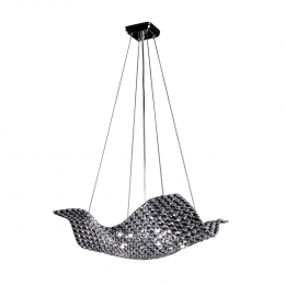 PENDENTE ARRAIA 56CM X 56CM 8XG9 127V / 220V CROMADO E TRANSP - HO1338P