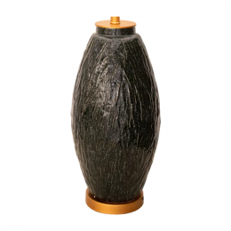 Base Para Abajur Artisano Dourado E Azul (D)24Cm (A)62Cm 1Xe27 40W - HR003