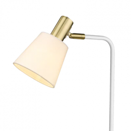 Abajur Pipe Dourado E Branco (D)12Cm (A)49.5Cm 1Xe14 40W - ME002W