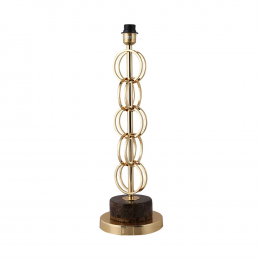 BASE PARA ABAJUR VENETO DOURADO E MARROM (D)18CM (A)57.5CM 1XE27 40W - MI005