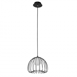 PENDENTE LAMP 25CM X 21CM  1XG9 127V / 220V PRETO E BRANCO