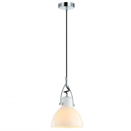 PENDENTE BAR D 14CM X 22CM 1XG9 127V / 220V BRANCO E CROMADO - OP057C
