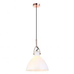 PENDENTE BAR D 25CM X 36,2CM 1XE27 127V / 220V COBRE E BRANCO - OP059A