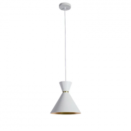 PENDENTE SET BRANCO E DOURADO (D)23CM (A)23CM  1X40W   E27