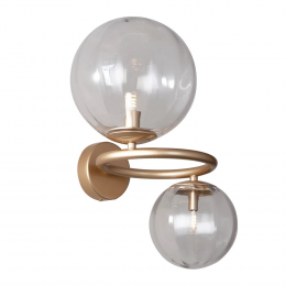 ARANDELA OXALA DOURADO E TRANSPARENTE (C)33.5CM (L)26CM (A)39CM 2XG9 50W - RE011