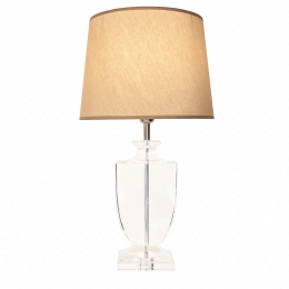 BASE PARA ABAJUR CLASSIC CROMADO E TRANSPARENTE (C)16CM (L)11CM (A)45CM 1XE27 40W - XL1121