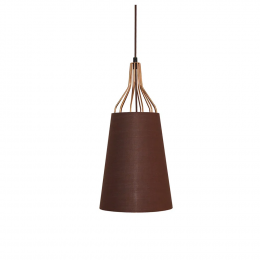 PENDENTE LAN D 23CM X 48CM 1XE27 127V / 220V COBRE E MARROM - XN008