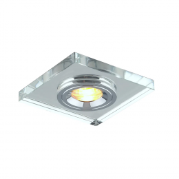 SPOT DE EMBUTIR SHINE 7CM X 7CM X 3.5CM 1XGU5.3 127V / 220V CROMADO E TRANSP - YD1044